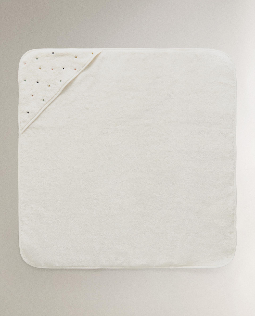 Zara Home Детское полотенце с капюшоном из хлопка, z amana biel, 80x80 см · 1602/423