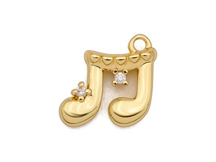 Подвеска "Нота" 11,5мм, с фианитами