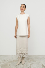 Юбка миди из трикотажа