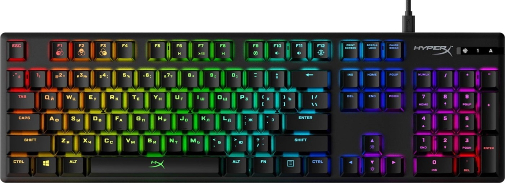 Клавиатура HyperX Alloy Origins PBT HX Red 639N3AA черный