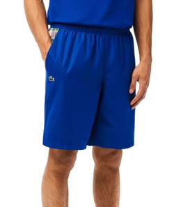 Мужские теннисные шорты Lacoste Tennis Checked Colourblock Shorts - blue/white