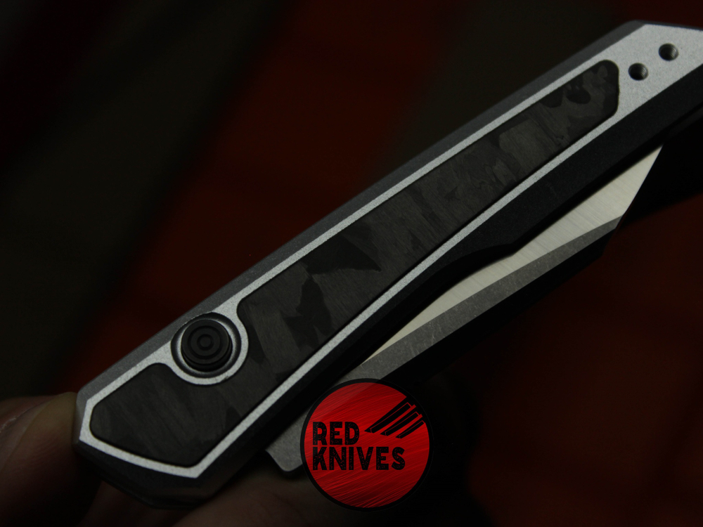 Нож Kershaw Launch 20 A+++ - мраморный карбон, рукоять - белый алюминий