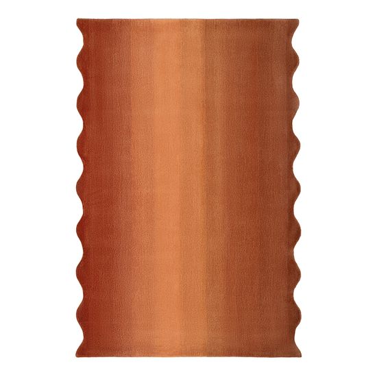 Ковер из шерсти over horizon терракотового цвета из коллекции trendy ruffles, 180х230 см