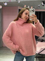 Свитер с горлом Candy розовый