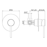 Смеситель для душа Gattoni Circle Two 9130/91NO