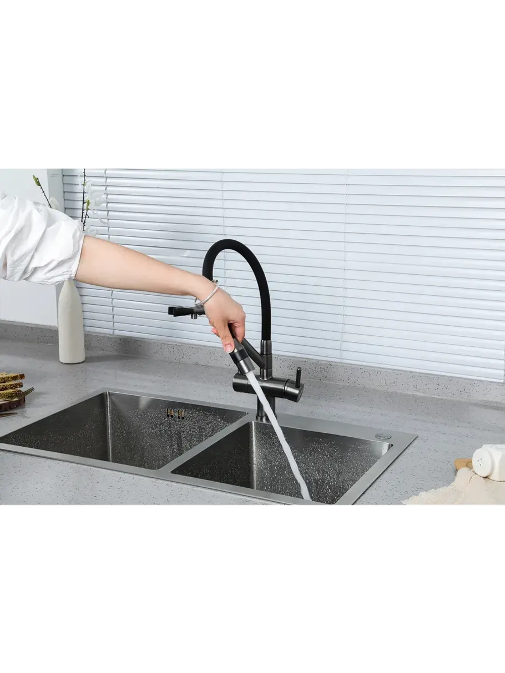Смеситель для кухни с подключением к фильтру Gappo G4398-89
