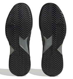 Мужские кроссовки теннисные Adidas Ubersonic 4 M Heat - черный, небесный, серый