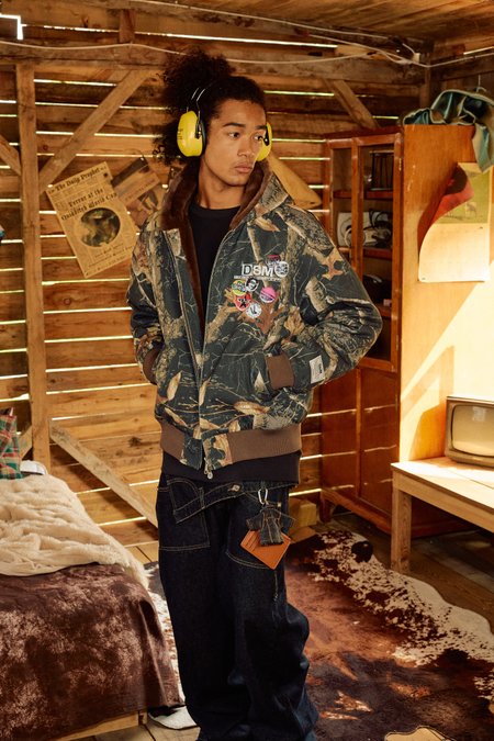 Утепленный бомбер DONSMOKE "Trees Pattern" MA-1 Fur Jacket