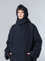 Утепленный платок "Косынка". Черный