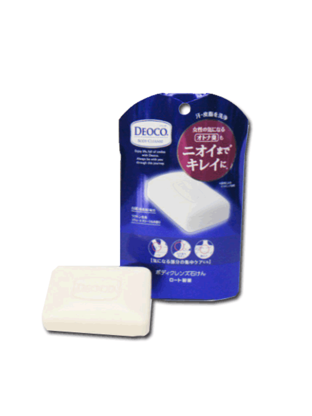 Бактерицидное мыло для тела против запахов  Rohto Deoco Body Cleanse 75 г