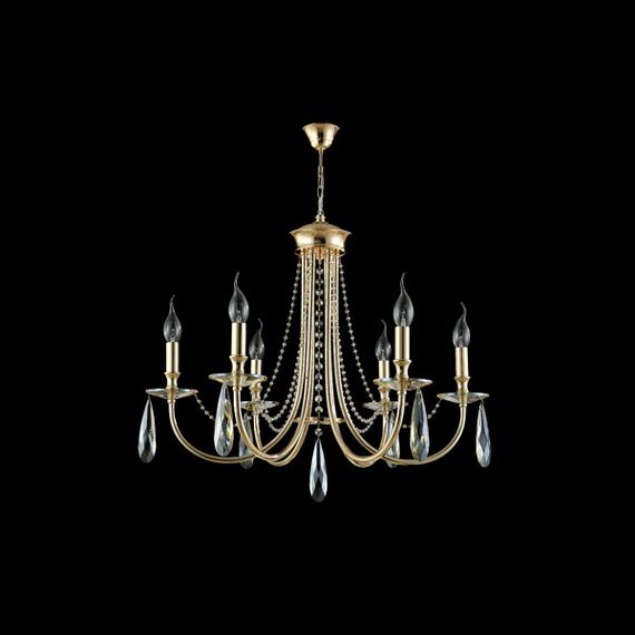 Подвесная люстра Crystal Lux Victoria SP6 Gold/Amber