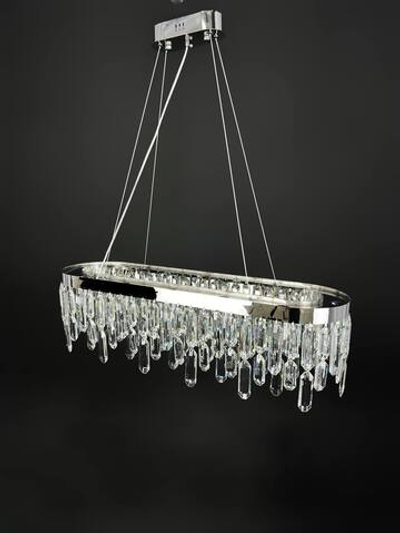 Люстра подвесная Lanbos QS.99571-900*300 L, 12 ламп Е14, 480 Вт, хром