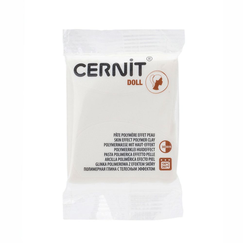 Полимерная глина Cernit Doll 56 г, 010 белый