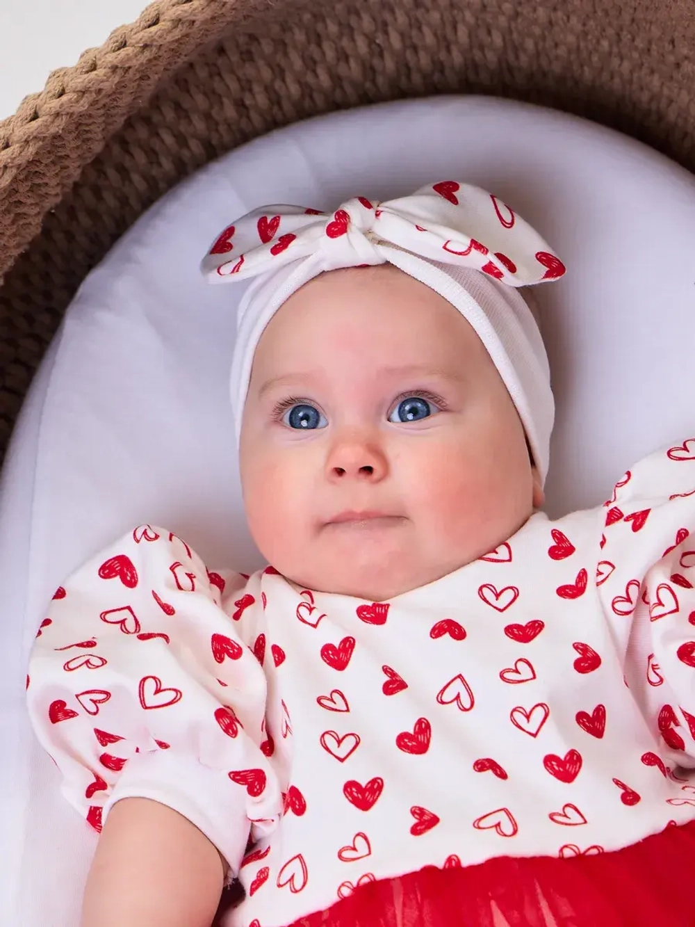 Платье-боди детское сердечки