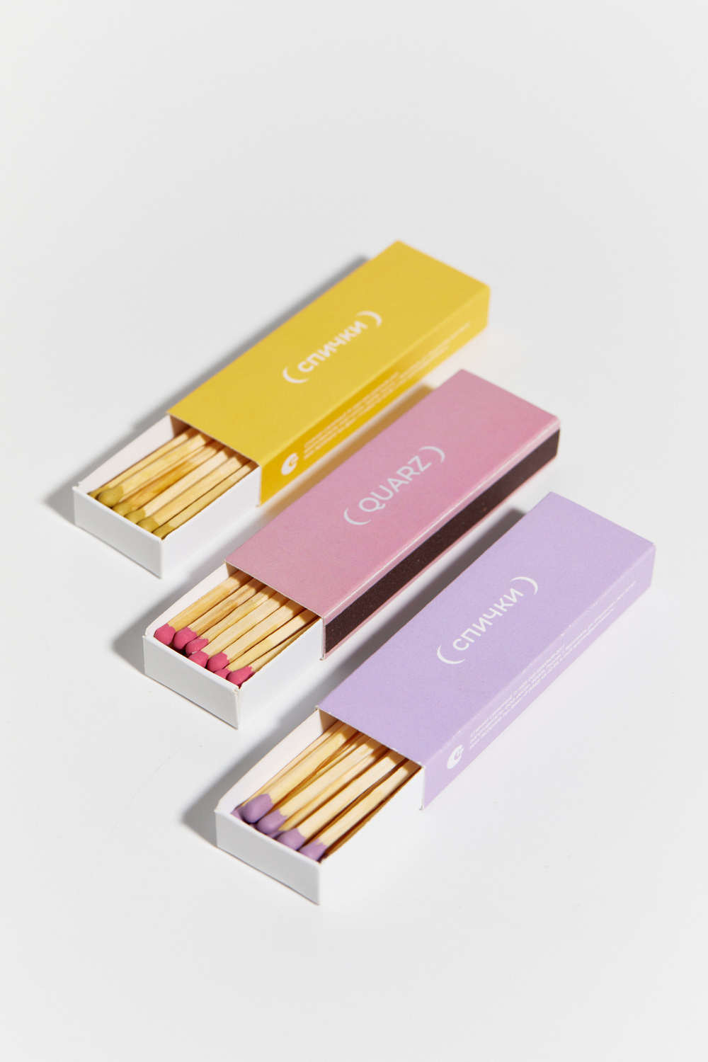 Спички QUARZ желтые