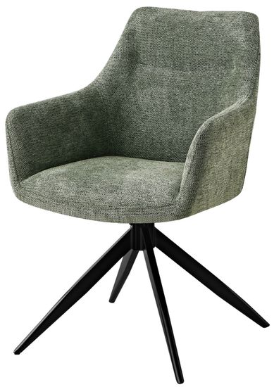 Стул обеденный поворотный Eva серо-зеленый