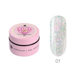 Жесткий гель для наращивания Adricoco Yuki-Yuki №1, 15 мл
