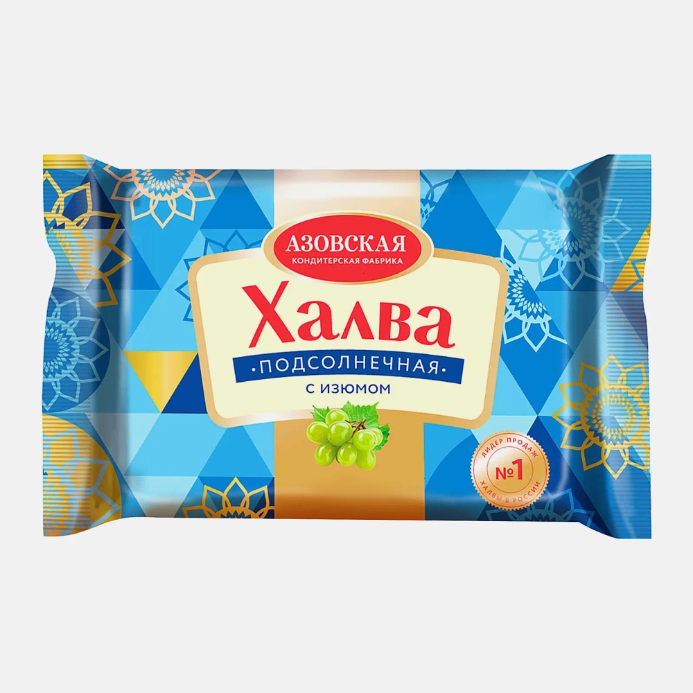Халва подсолнечная с изюмом Азовская КФ 350г
