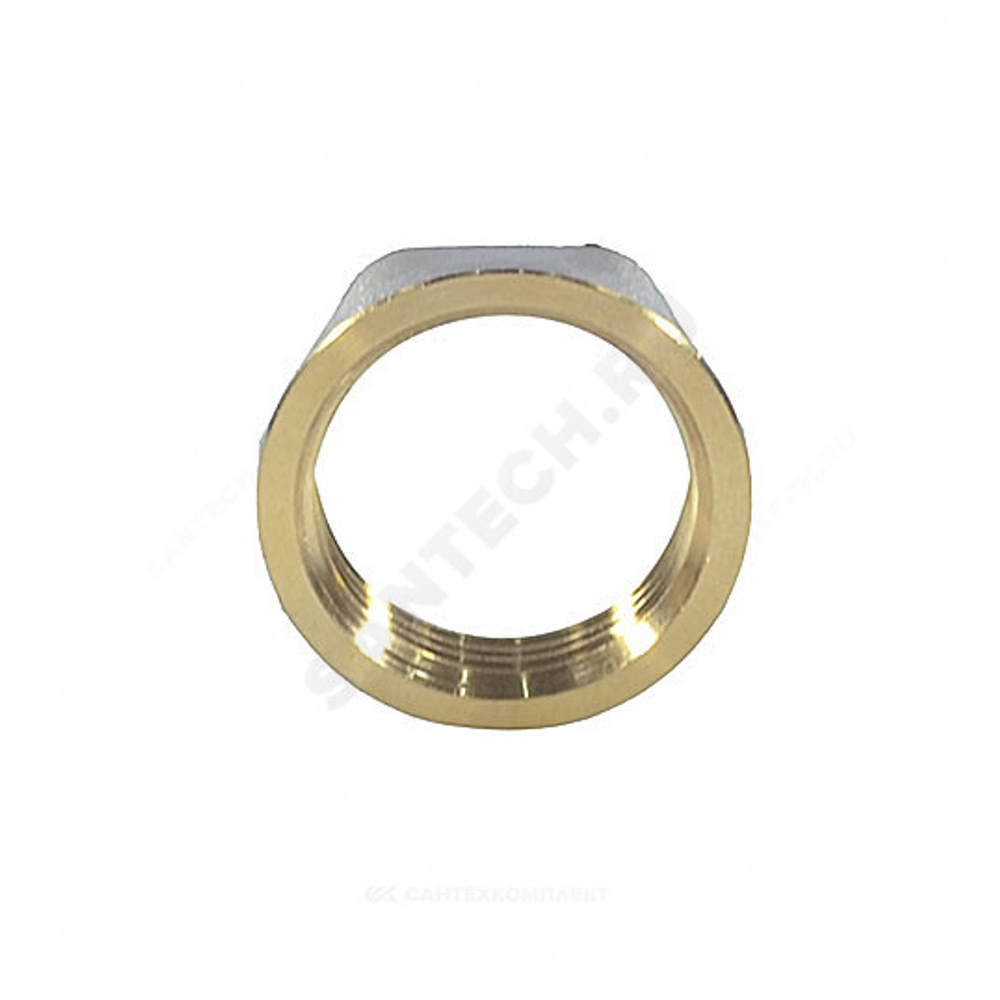 Контргайка латунь никель реборда Ду 40 (1 1/2") ВР Aquasfera 9034-05