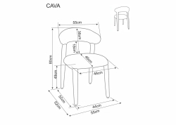 Стул SIGNAL CAVA t.253 бежевый