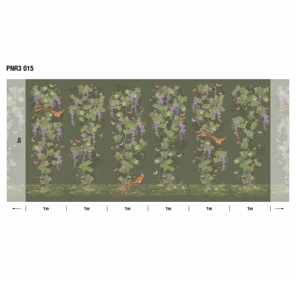 Панорама Шинуазри: райский сад панно