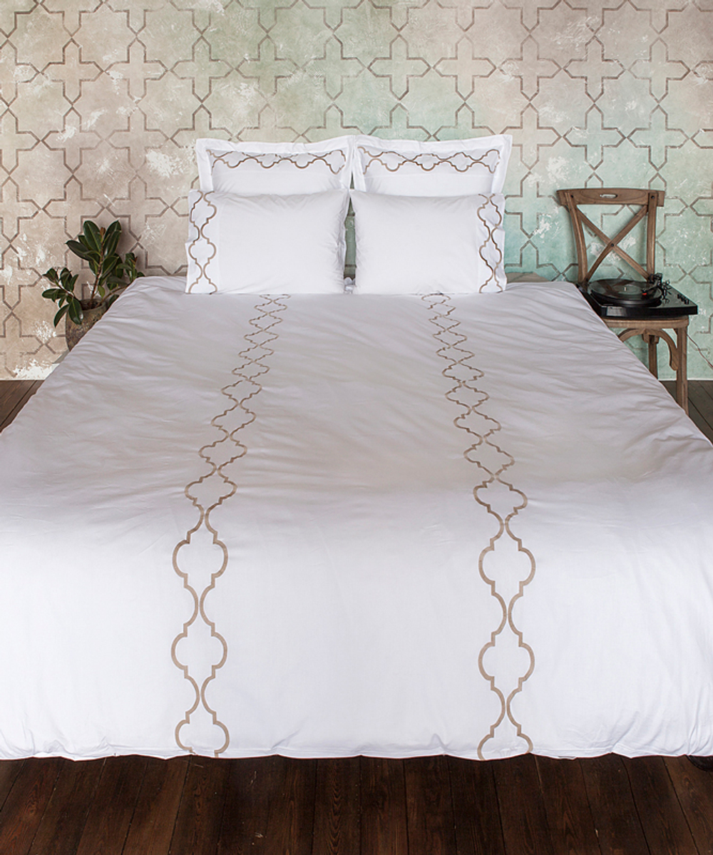 Пододеяльник 200х220 Bovi Roma белый-золотой
