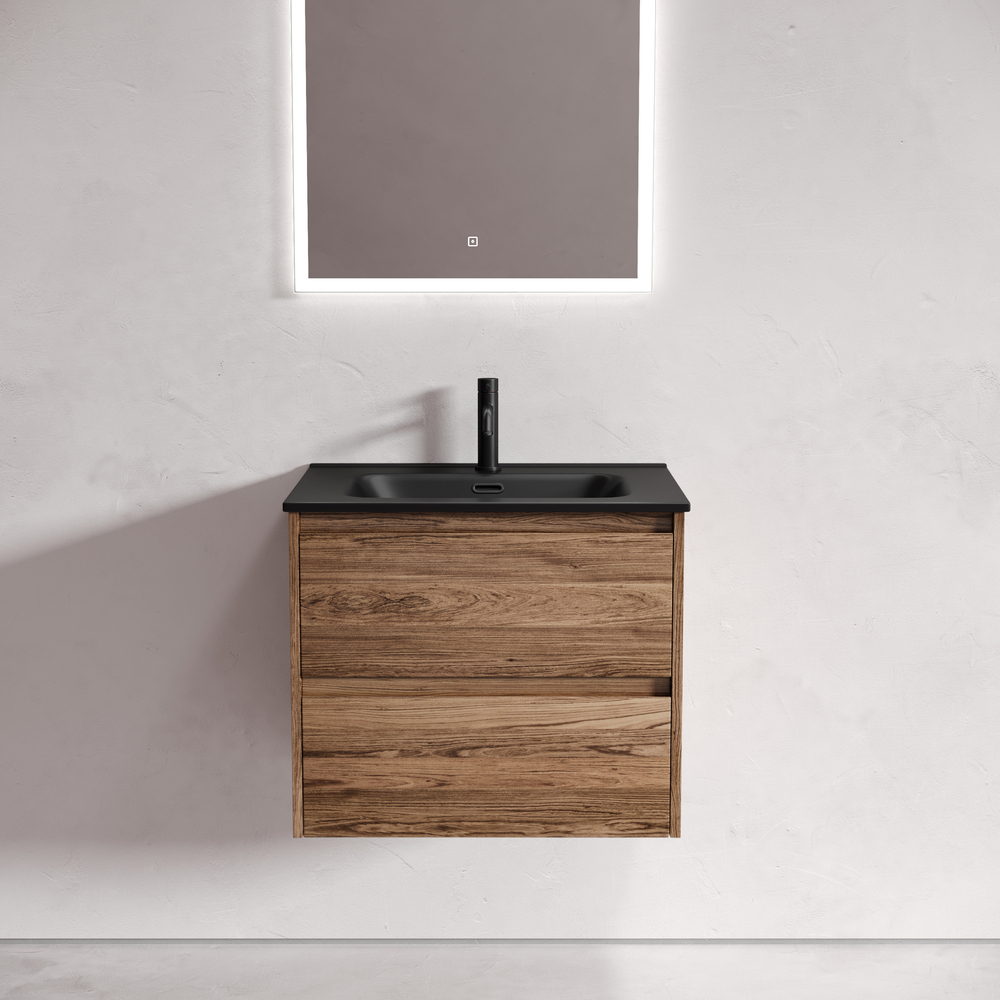 Тумба подвесная под раковину Sancos Libra, дуб чарльстон 590х450х500 мм