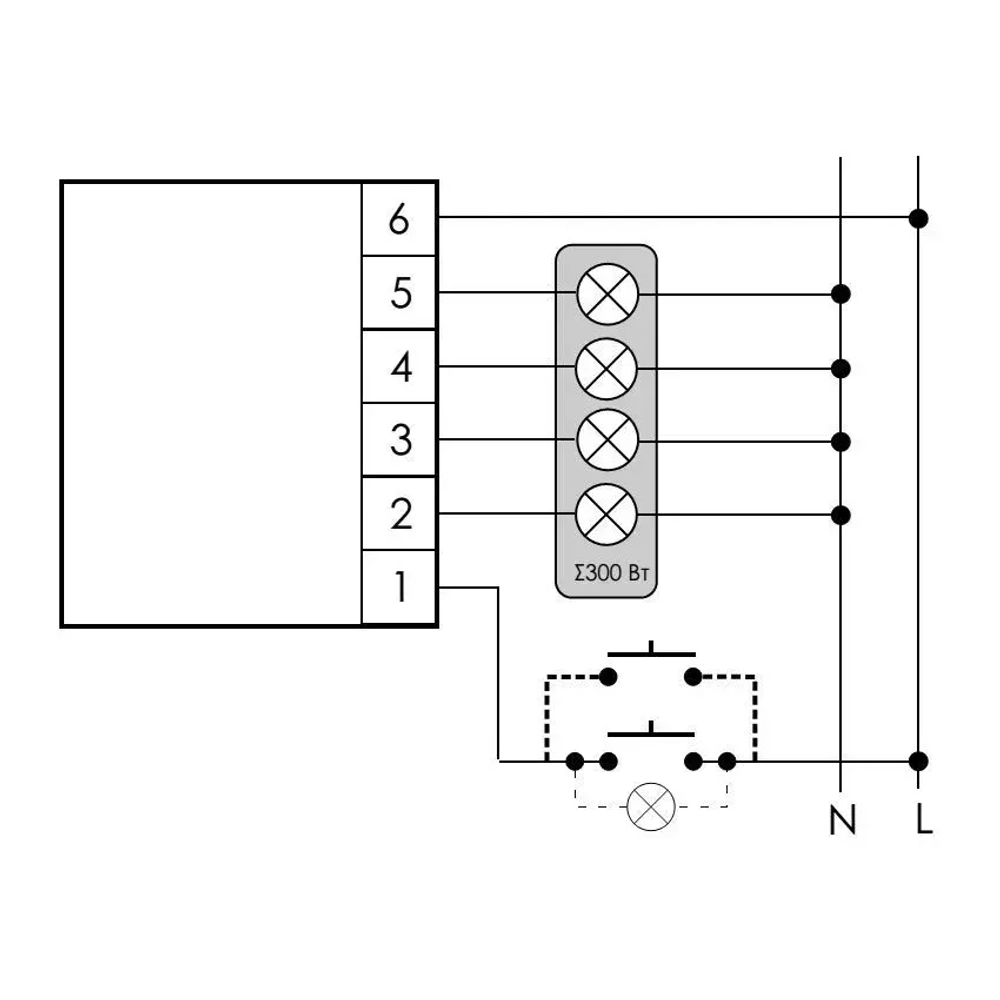 Регулятор освещенности (диммер) SCO-802 1,3А 230В АС (для ламп накаливания до 300Вт с памятью уровня освещенности)
