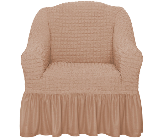 Чехол на кресло с оборкой Стандарт, цвет Какао