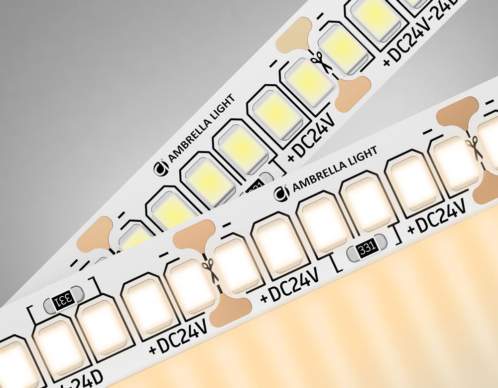 Светодиодная лента GS3401 2835 240Led/ 20W m/ 24V IP20 3000K/ 5000*10*1.2mm/ кратность резки 25mm (2 конт.)
