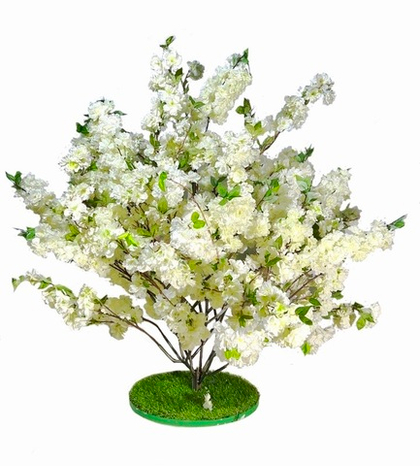 Искусственный куст "Яблоня белая цветущая 1,3м"