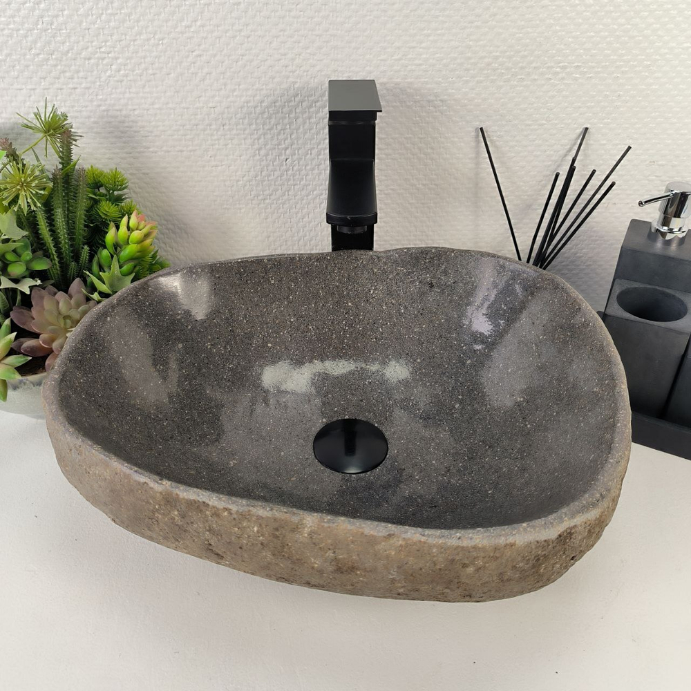 Раковина из речного камня RS-64907 43*38*15 0861