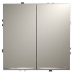 Выключатель встраиваемый VOLTUM S70 двухклавишный с подсветкой 10А, (кашемир)