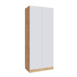Шкаф для одежды и белья Руэлла, Дуб Крафт золотой, Белый