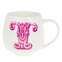 Кружка фарфоровая "Алфавит" v=400мл. (12видов) (min6) (транспортная упаковка)