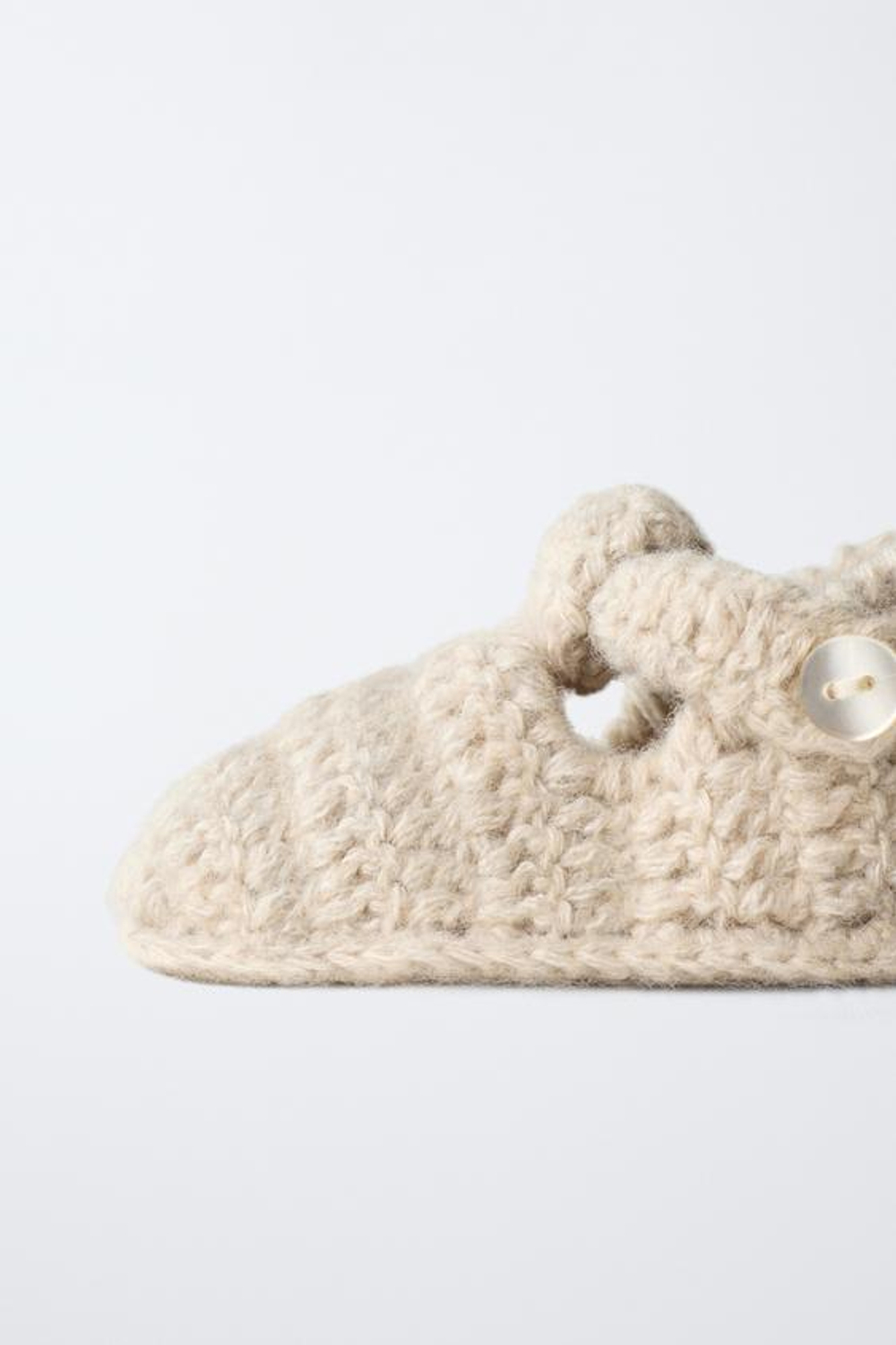 ZARA ПИНЕТКИ-БОСОНОЖКИ, ЭКРЮ