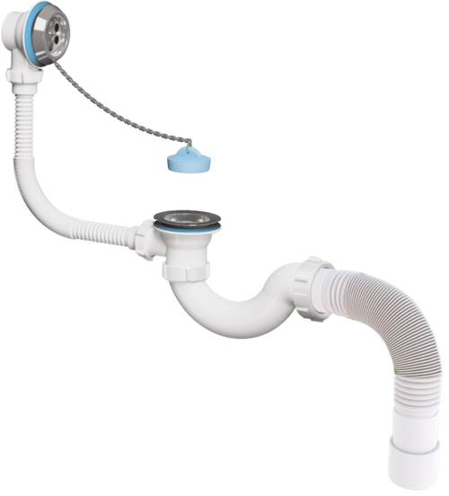 Обвязка на ванну 1 1/2*40*40*50 с вып и переливом с гофро трубой V155-АК САНДЕСАНТ