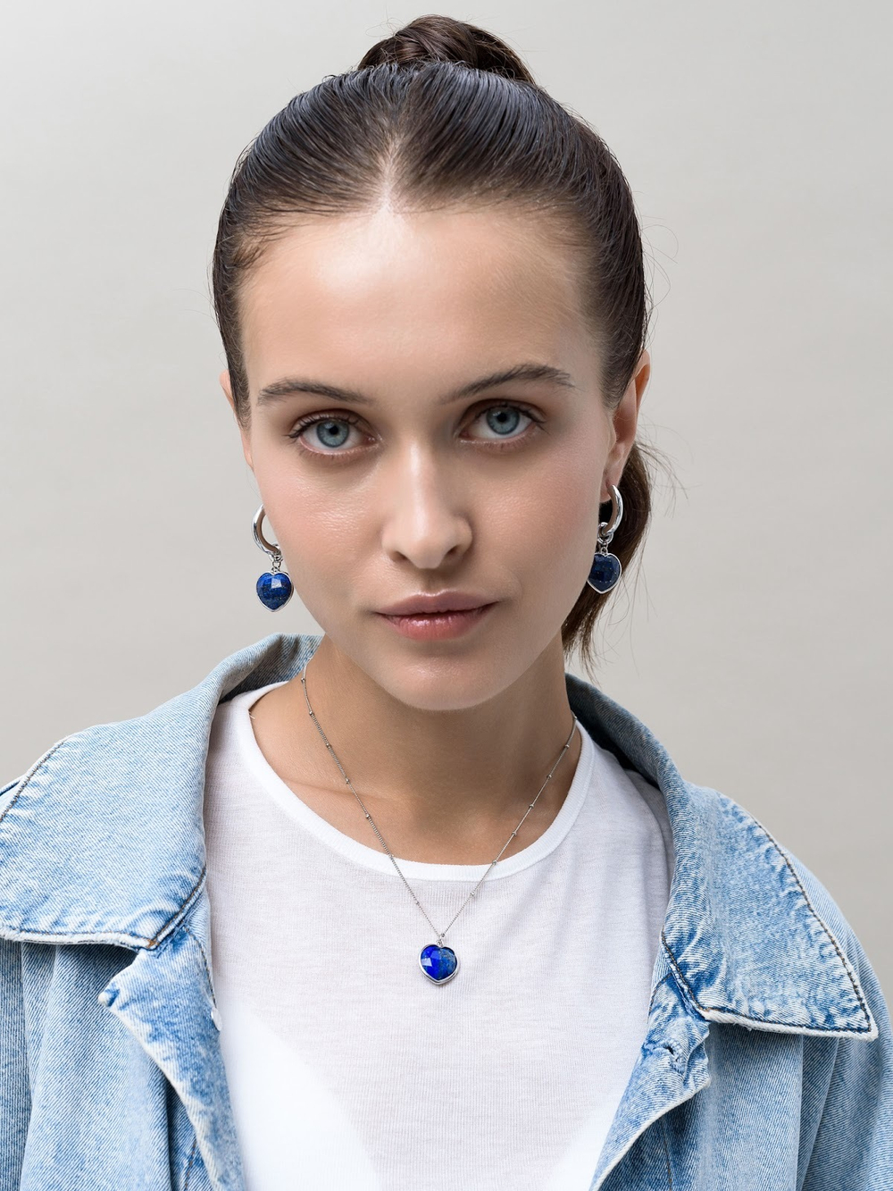 Серьги "Lovely" с лазуритом Silver 