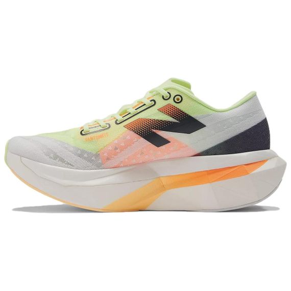 New Balance Elite v4 Беговые кроссовки Низкие Топовые Желтые Белые Женские