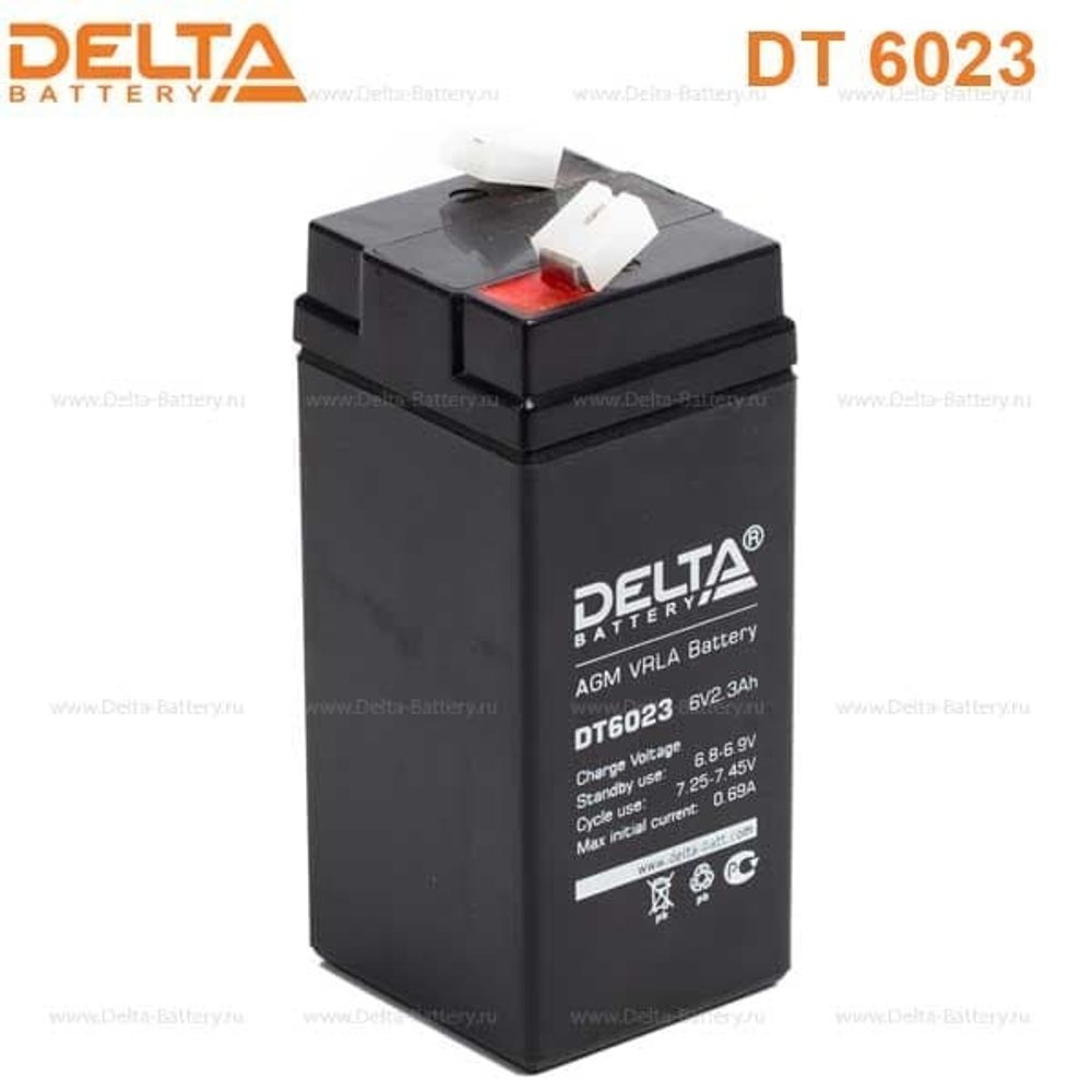 Аккумуляторная батарея Delta DT 6023 (6V / 2.3Ah)