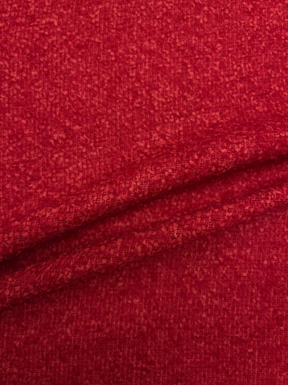 Твид шерсть с шелком и п/э красный