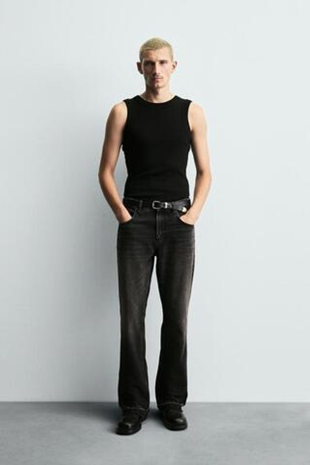ZARA ДЖИНСЫ FLARE FIT, УГОЛЬНЫЙ
