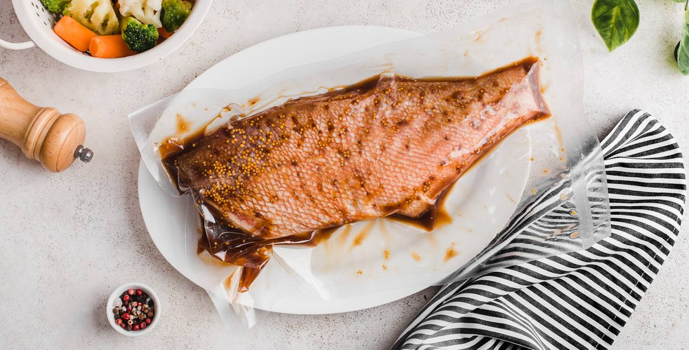 Окунь морской в медово-горчичном маринаде