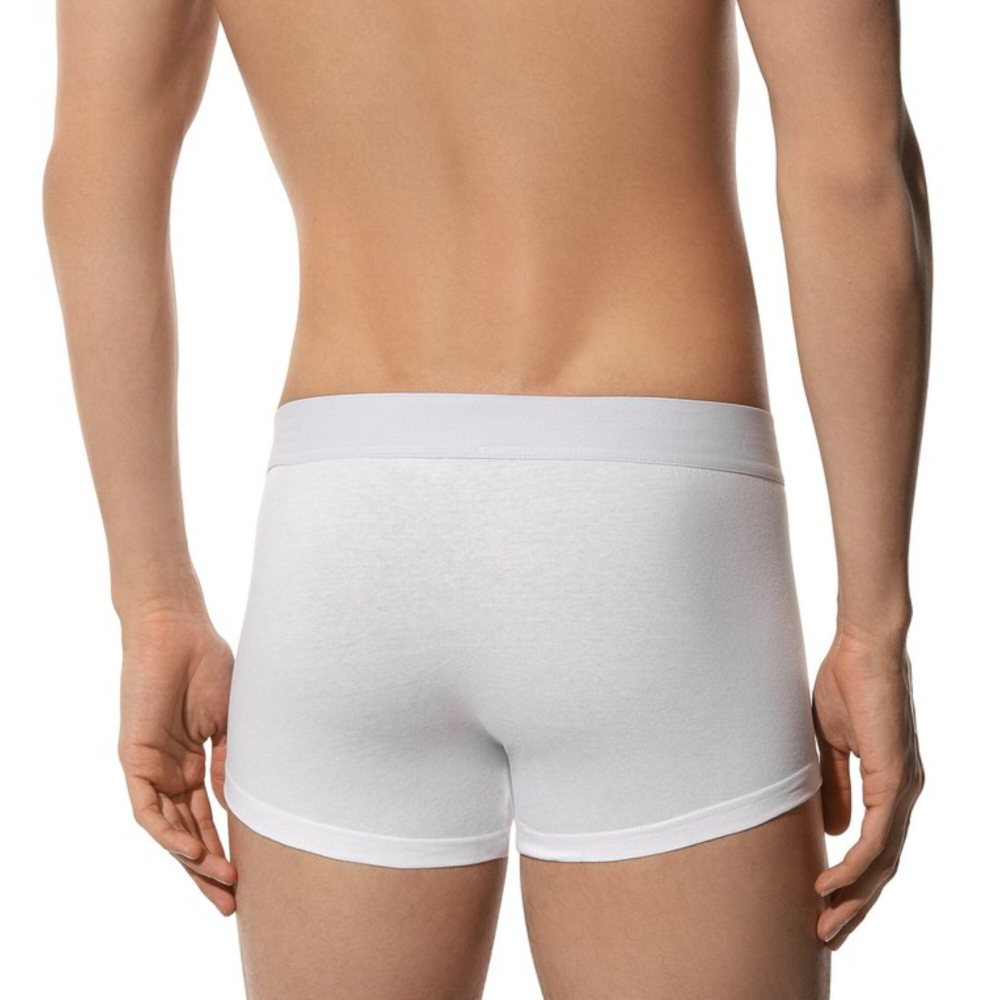 Мужские трусы хипсы белые набор 2 в 1 Bikkembergs ELEGANCE BKK1UTR10BI/2