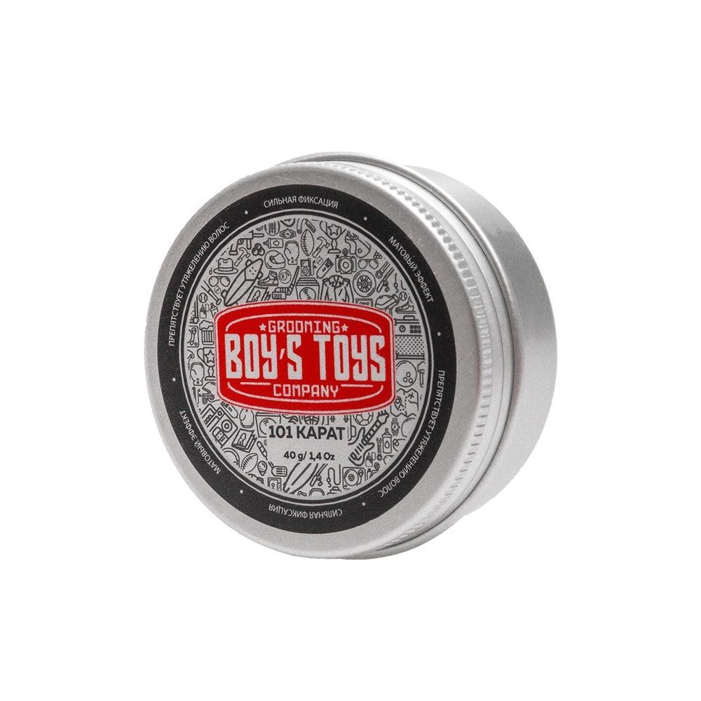 Boy&#39;s Toys Паста 101 Карат для укладки волос высокой фиксации с низким уровнем блеска, 40мл