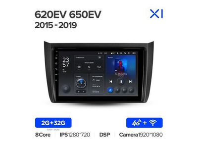 Магнитола Teyes X1 2-32 Wi-Fi + 4G Lifan 620EV 650EV 2015 — 2019 10.2"
