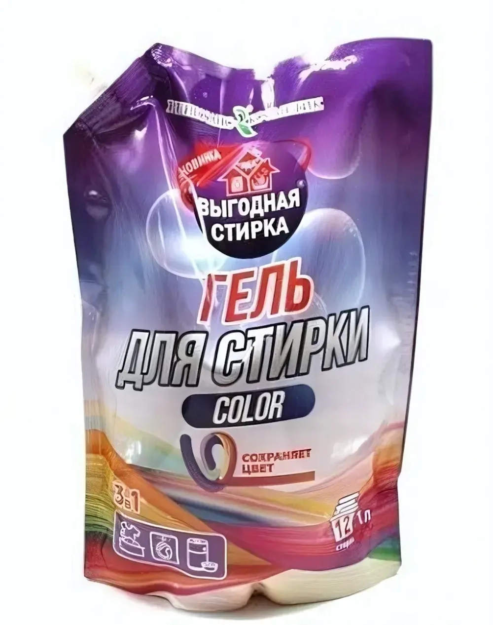 Гель для стирки ВЫГОДНАЯ СТИРКА Color 1 л Дой-пак