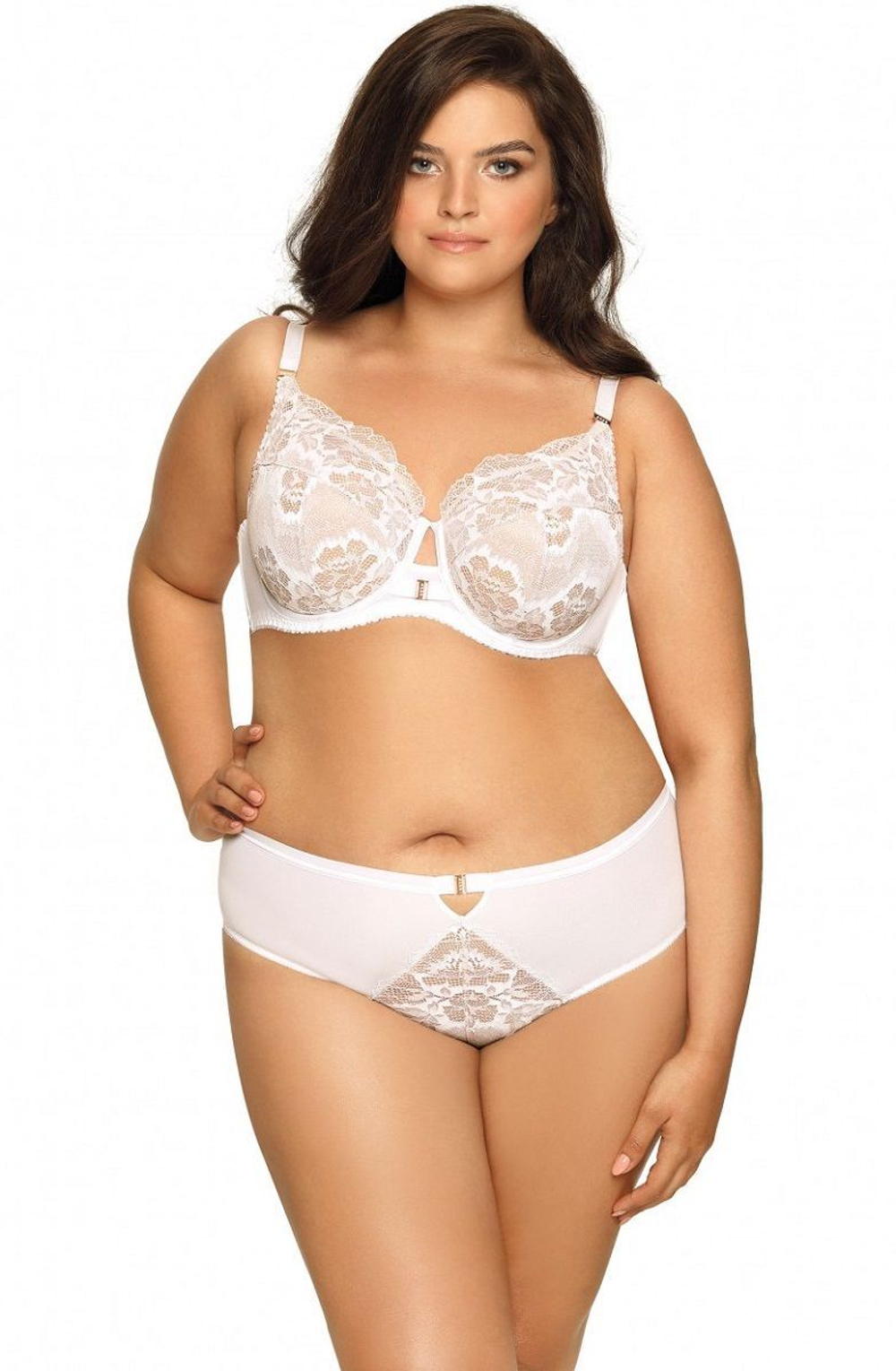 Трусики-бразилиана из эластичного трикотажа c кружевной вставкой (Размер: S) (Цвет: черный)