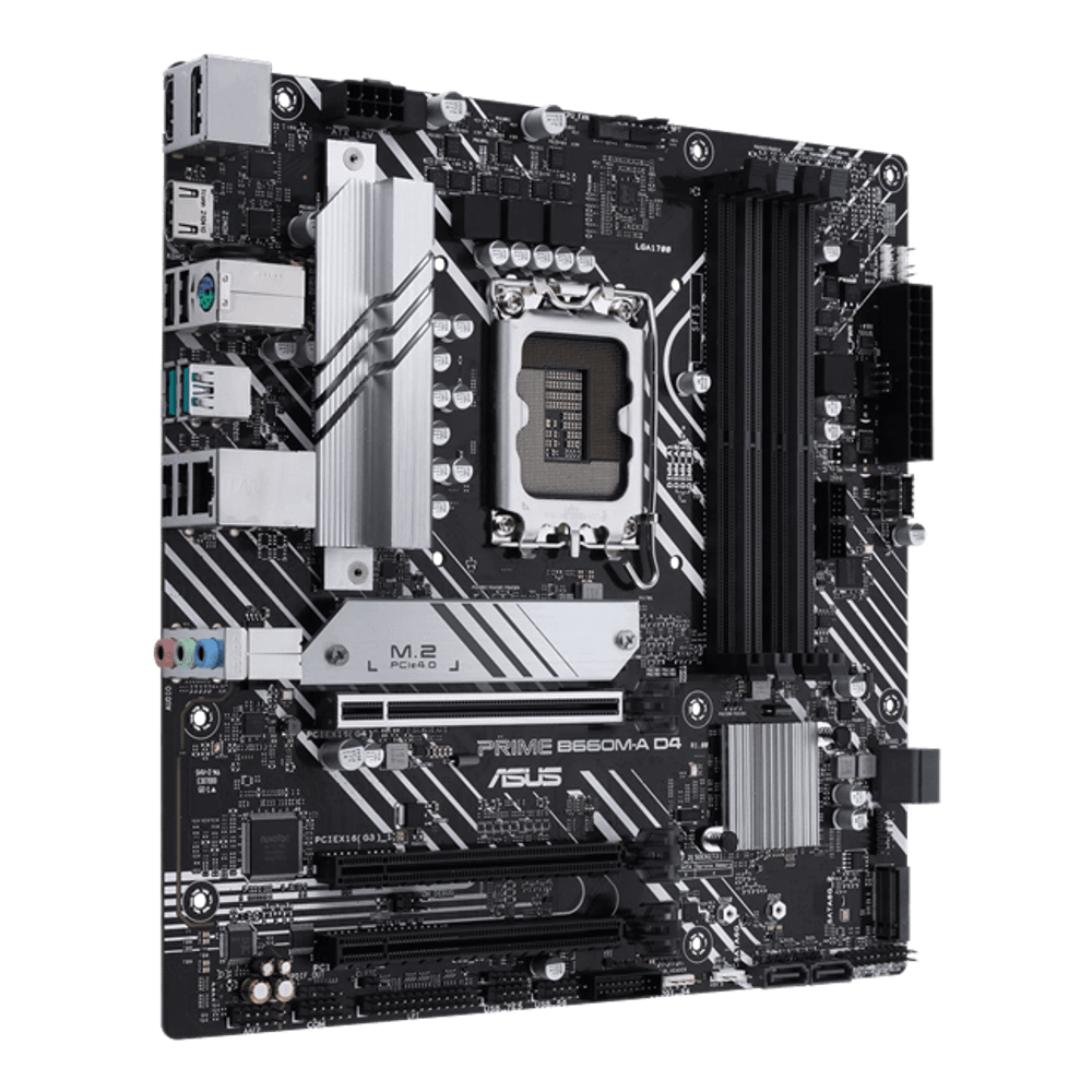 Материнская плата ASUS PRIME B660M-A D4-CSM, LGA1700 B660 4xDDR4 4xSATA3 2xM.2 RAID 2xHDMI 1xDP mATX