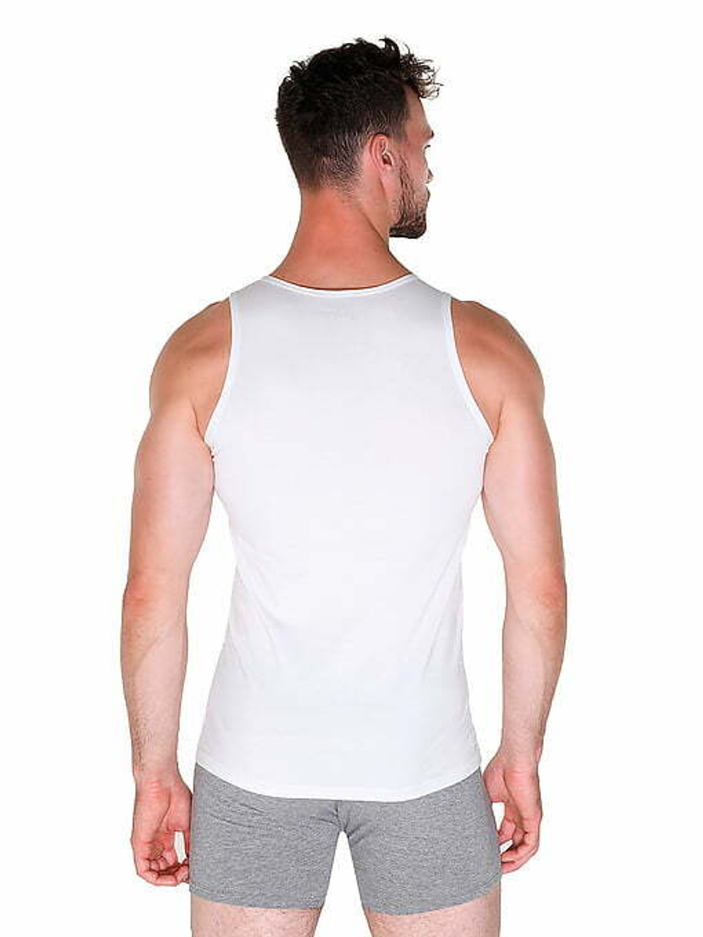 Майка мужская белый